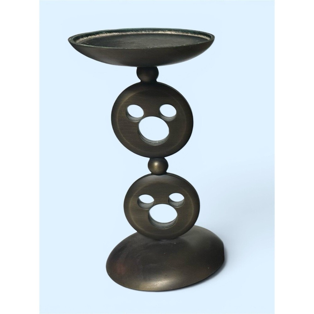 NIB Disney Mickey Ear Pillar 6 Inch Candle Holder